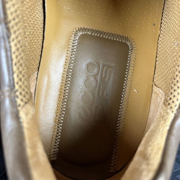 Ecco CFS Terrano Casual Collecton Shoes Mens Sz 11 Brown Leather Casual Loafer - Picture 6 of 10